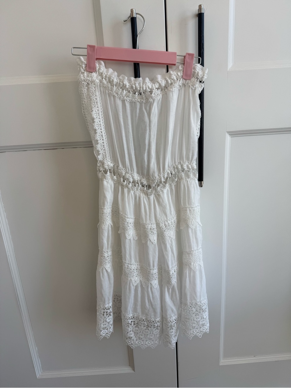 White Lace Tiered Women's cover up